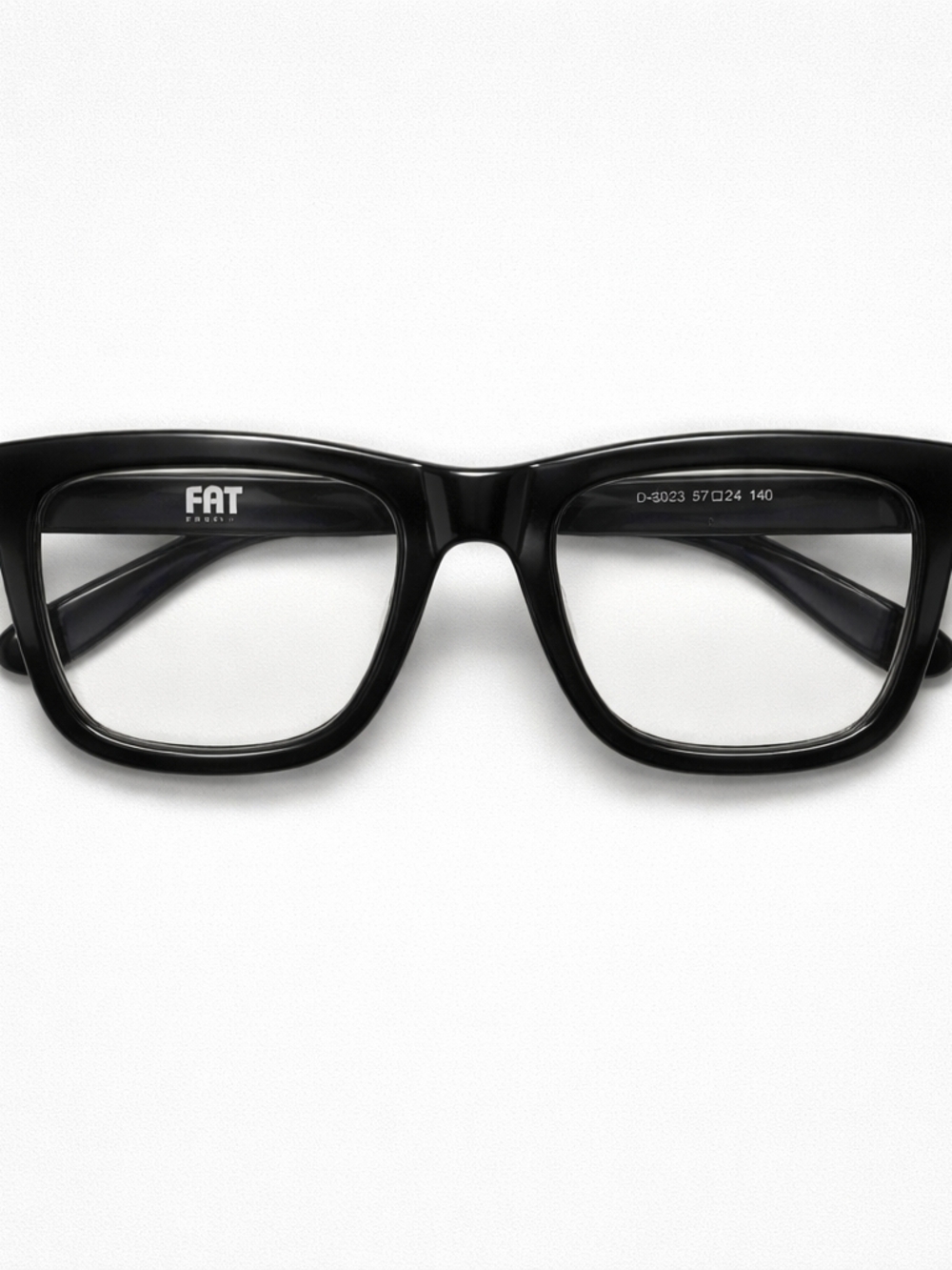 SOHO Black Fat Frames Unisex Oversized Black Square Eyeglasses | Bold Chunky